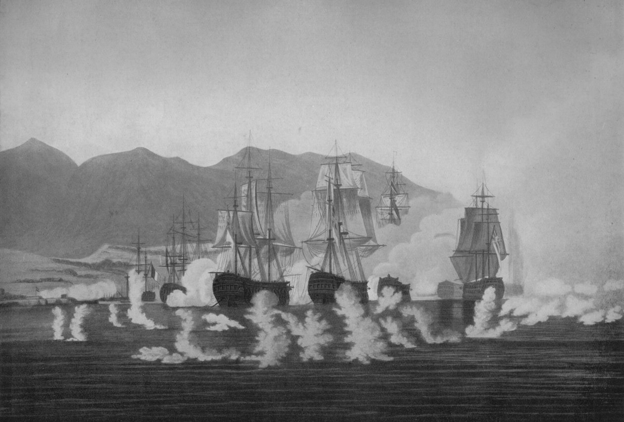 Saumarez离阿尔赫西拉斯（Algeciras）约c1802 作者 约瑟夫·康斯坦丁·斯塔德勒