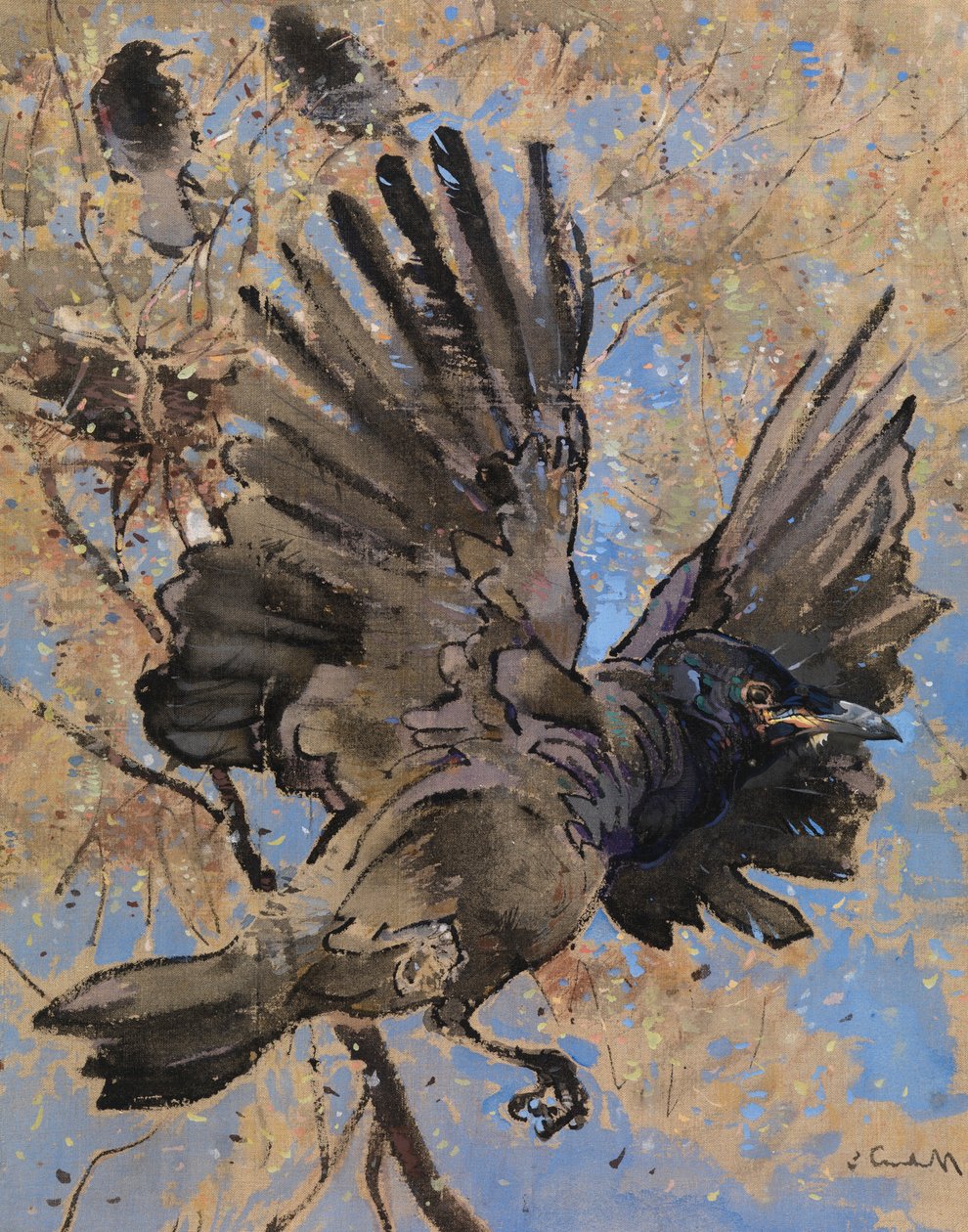 《白鸦巢》（亚麻布水粉画） 作者 约瑟夫·克劳霍尔