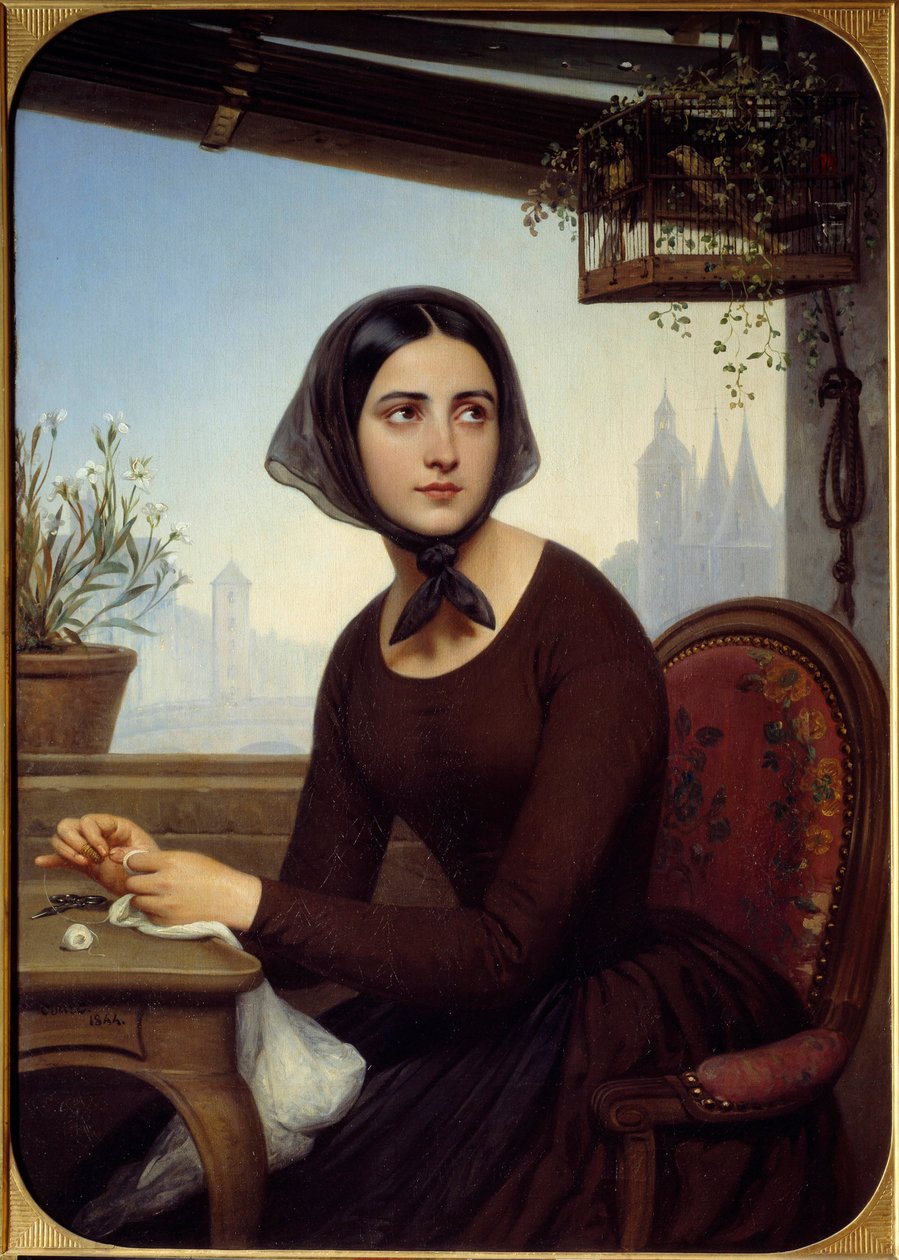 在 Eugene Sue 为“Les mysteres de Paris”没有 Germain 插图的情况下，看起来很有趣。 Joseph-Desire Court (1798-1865) 1844 年作画。 1,12x0,8 m Rouen，Musee des Beaux Arts 作者 约瑟夫·欲望法院