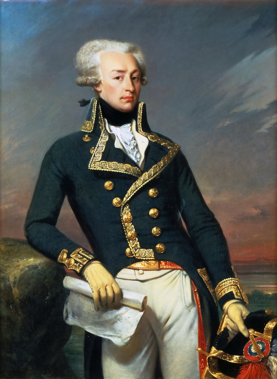 吉尔伯特·莫捷（Gilbert Motier）肖像，侯爵夫人拉斐耶（1757-1834），将军，1791年 作者 约瑟夫·欲望法院