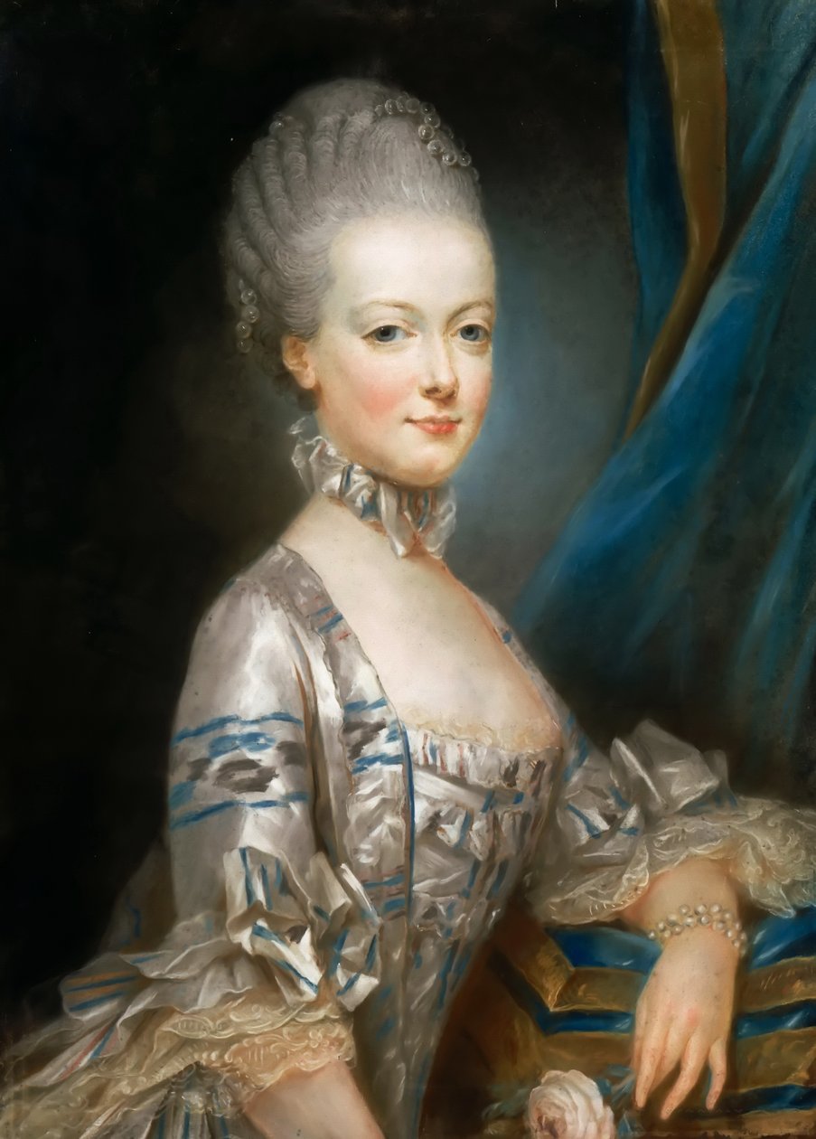 1755-1793年奥地利大公玛丽亚·安东尼娅（Maria Antonia）的肖像，后来的法兰西女王玛丽·安托瓦内特（Marie Antoinette） 作者 约瑟夫·杜克鲁