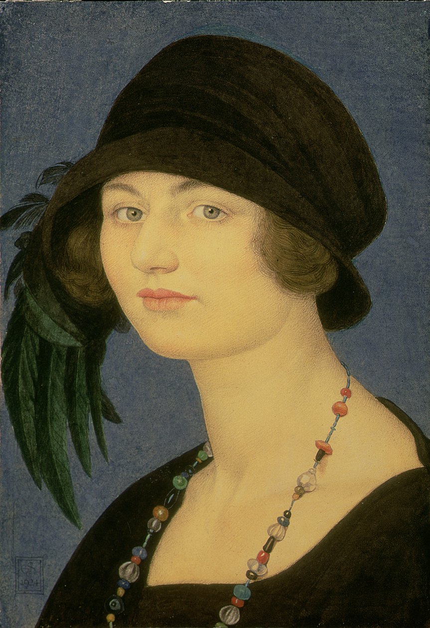 Jocelyne Verney Gaskin的肖像，1924年 作者 约瑟夫·爱德华·索撒尔