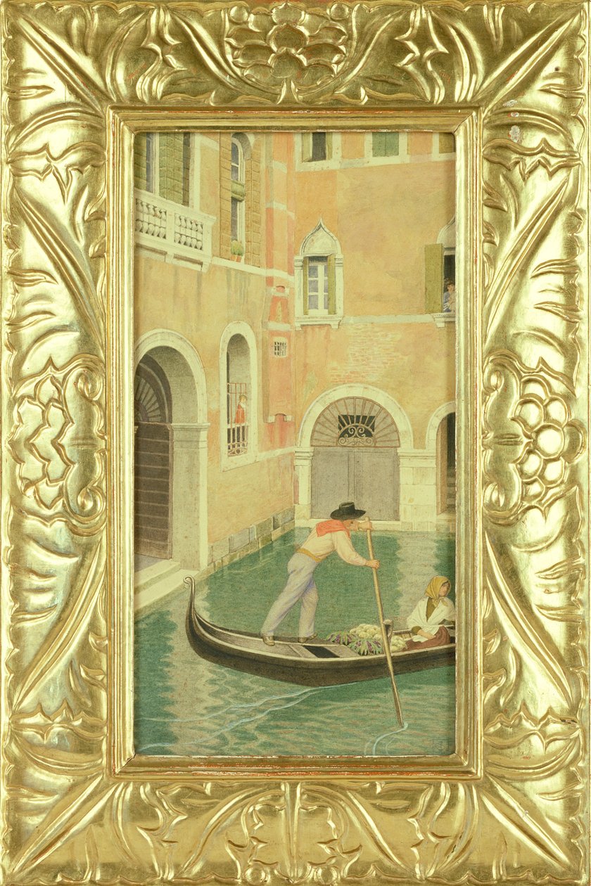 Rio dela Guerra，威尼斯，1921年（wc或蛋糕上的铅笔） 作者 约瑟夫·爱德华·索撒尔