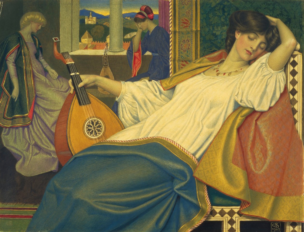 睡美人，1908年 作者 约瑟夫·爱德华·索撒尔