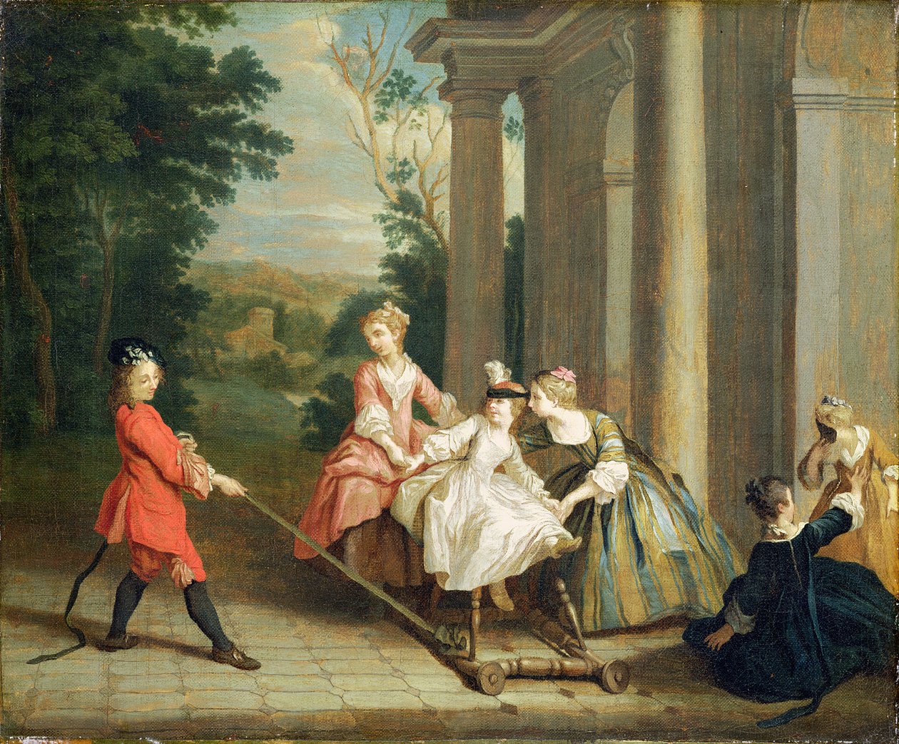 孩子们玩爱好马，c.1741-47 作者 约瑟夫·弗朗西斯·诺列肯斯