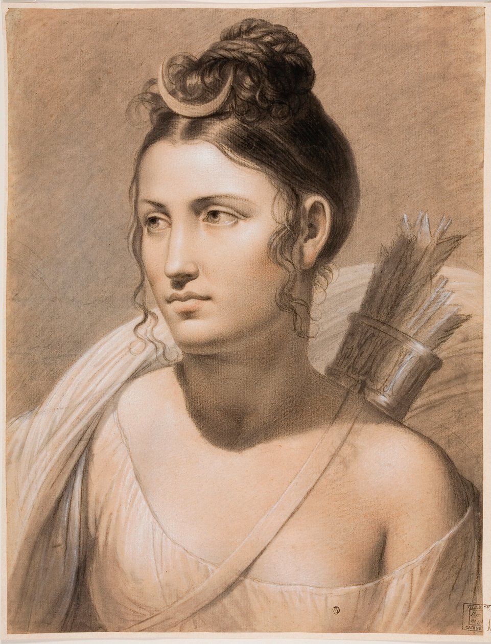 "戴安娜》（Diana）粉彩画，约瑟夫-弗朗索瓦-杜克（1762-1829 年），18 世纪 布鲁日格罗宁格博物馆 作者 约瑟夫·弗朗索瓦·杜克
