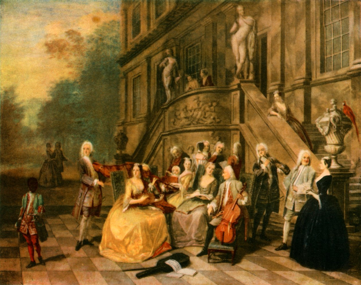 Wanstead House的音乐聚会》，约1740年，1942年。   作者 约瑟夫·弗兰斯·诺勒肯斯