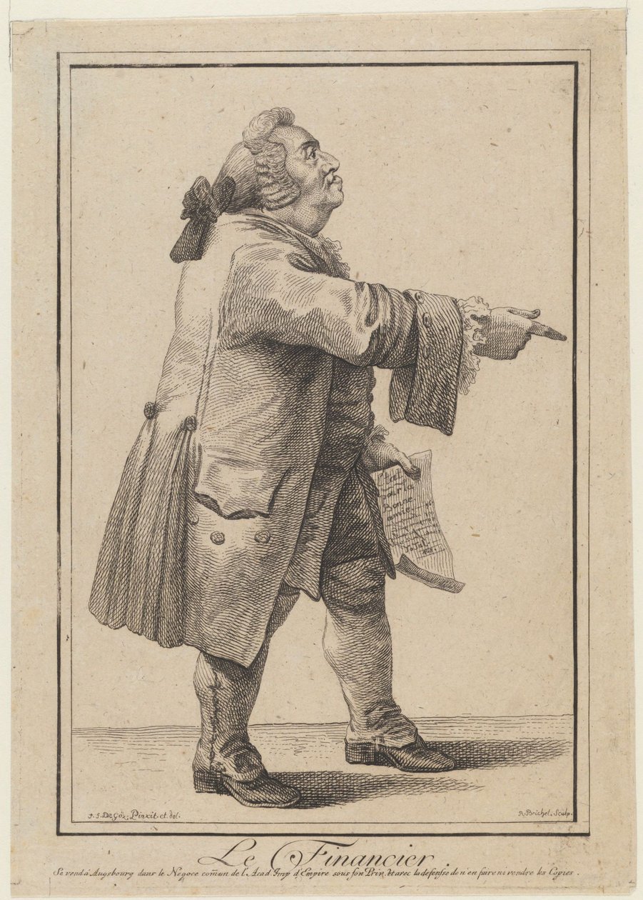 金融家》（Le Financier） 金融家，1784年 作者 约瑟夫·弗朗茨·戈兹 (Joseph Franz Goez)