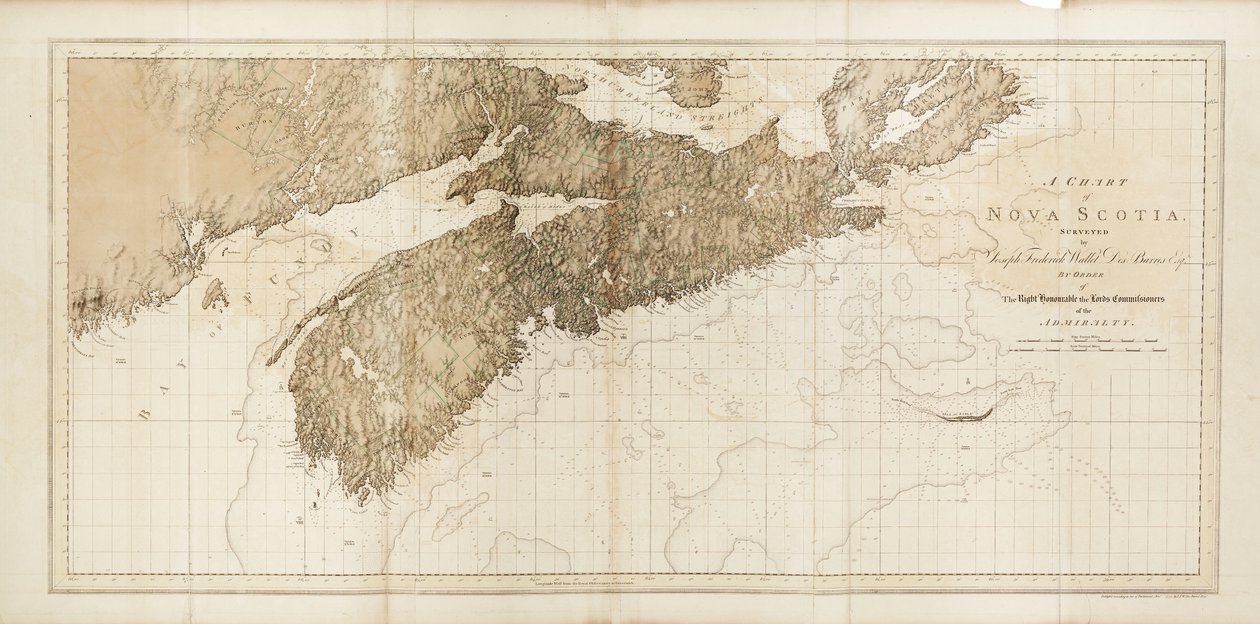 新斯科舍省地图 作者 Joseph Frederick钱包DesBarres