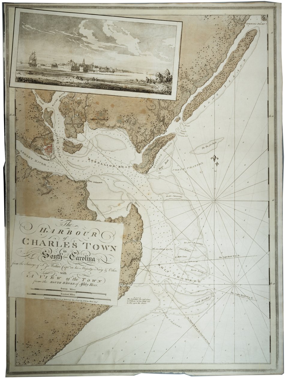 查尔斯顿港[查尔斯顿]在南卡罗来纳州，1780年 作者 Joseph Frederick钱包DesBarres