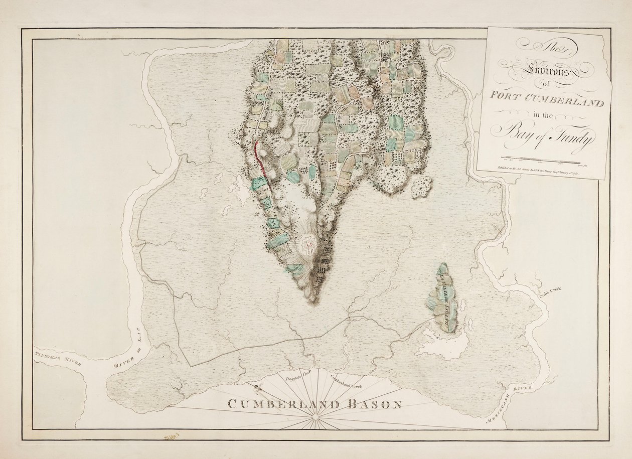 芬迪湾坎伯兰堡周边地区 作者 Joseph Frederick钱包DesBarres