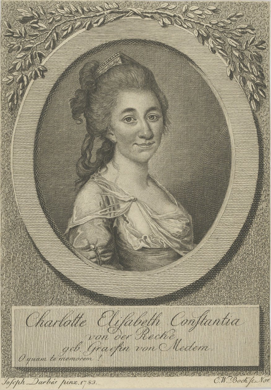 Elisa von der Recke肖像（1754-1833），1783年。 作者 约瑟夫·弗里德里希·奥古斯特·达伯斯