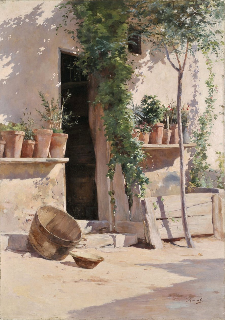 莱克小屋（布面油画） 作者 约瑟夫·加里波第