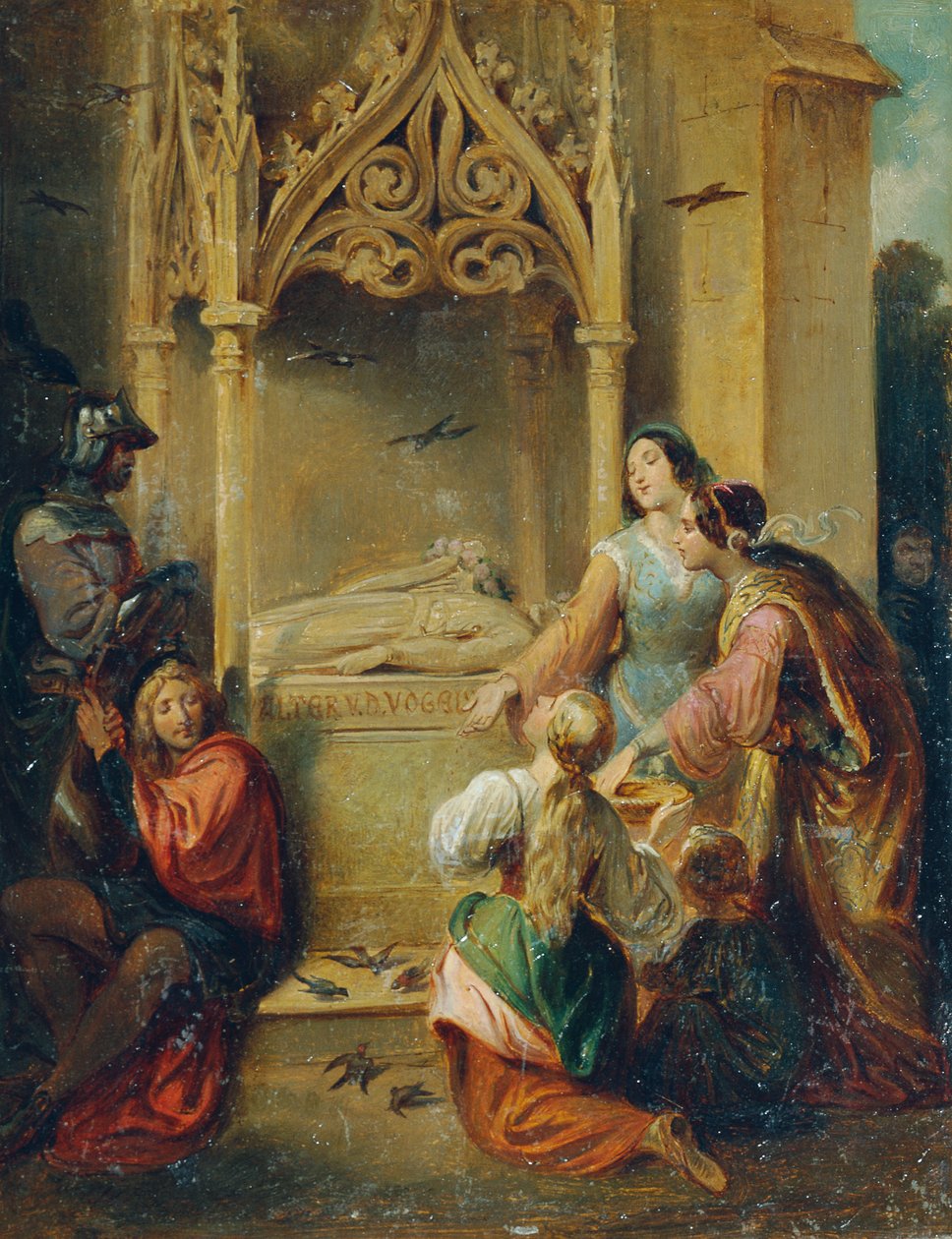 Walther von der Vogelweide 的墓地 作者 约瑟夫·哈斯万德