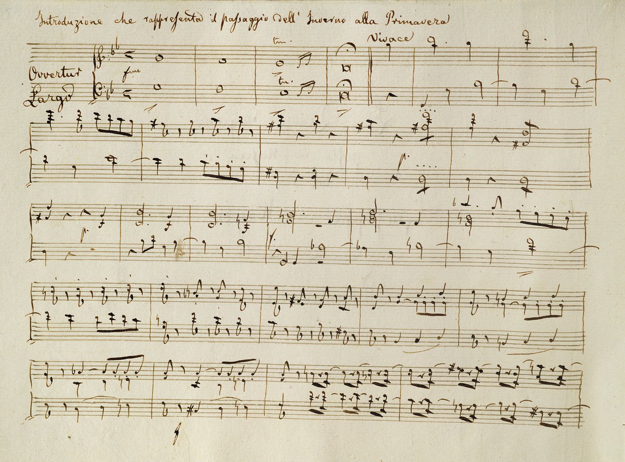 来自清唱剧&39;The Seasons&39;的&39;春天&39;得分的序曲，于1801年4月首次演出 作者 约瑟夫·海顿