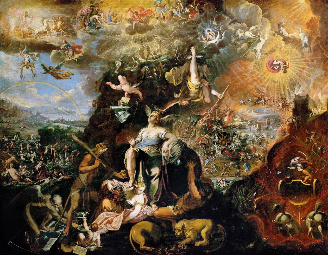 巴洛克 : Allegory (Apocalypse) par Heintz, the Younger (ca 1600-after 1674) 作者 约瑟夫·海因茨