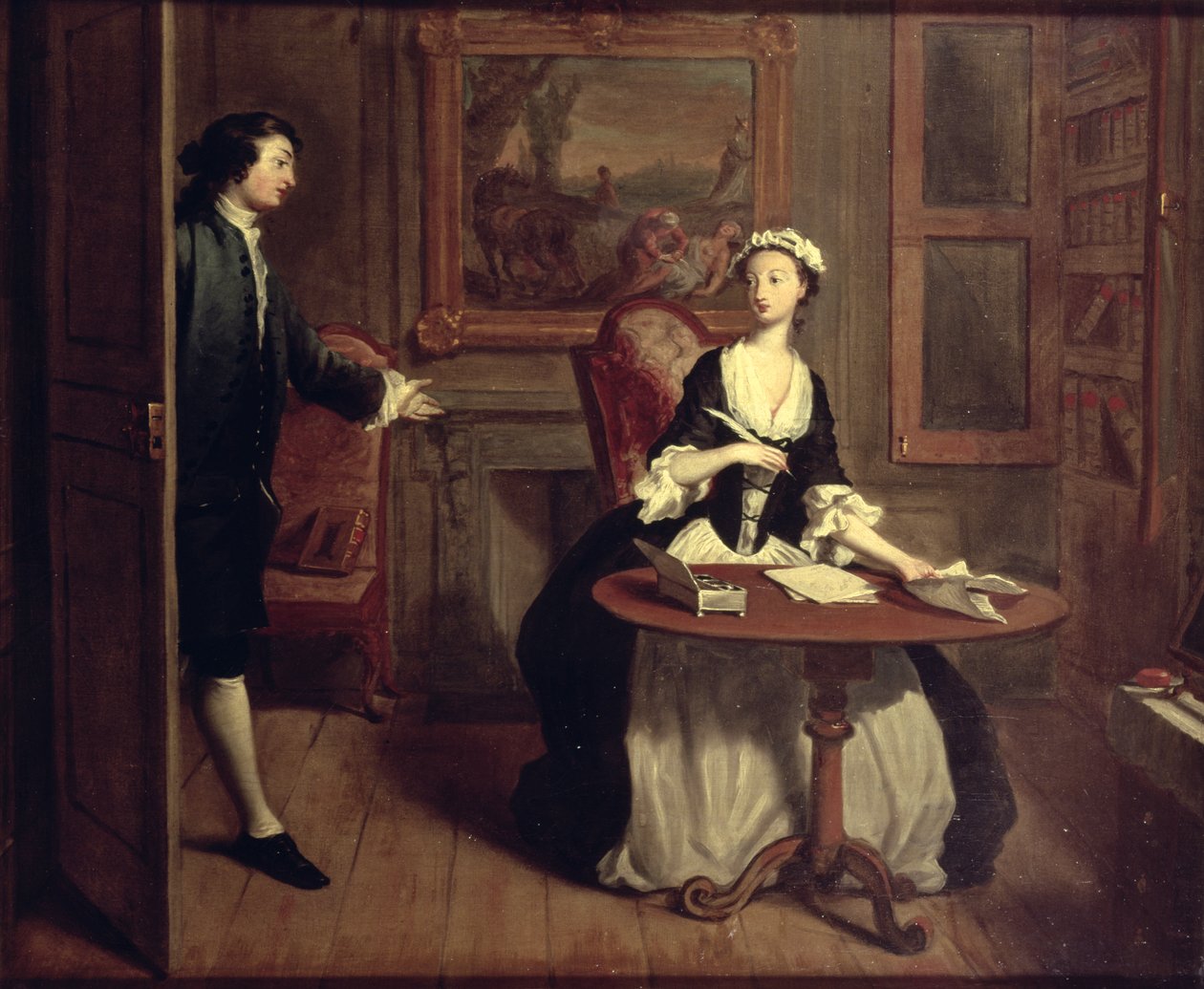 B.先生找到了Pamela的写作，Richardson的&39;Pamela的插图;或者，Virtue Rewarded&39;，第一家酒吧。 1740 作者 约瑟夫·海摩尔