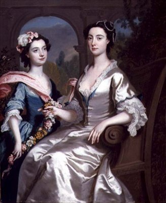 伊丽莎白·伯奇夫人和她的女儿，1741年 作者 约瑟夫·海摩尔