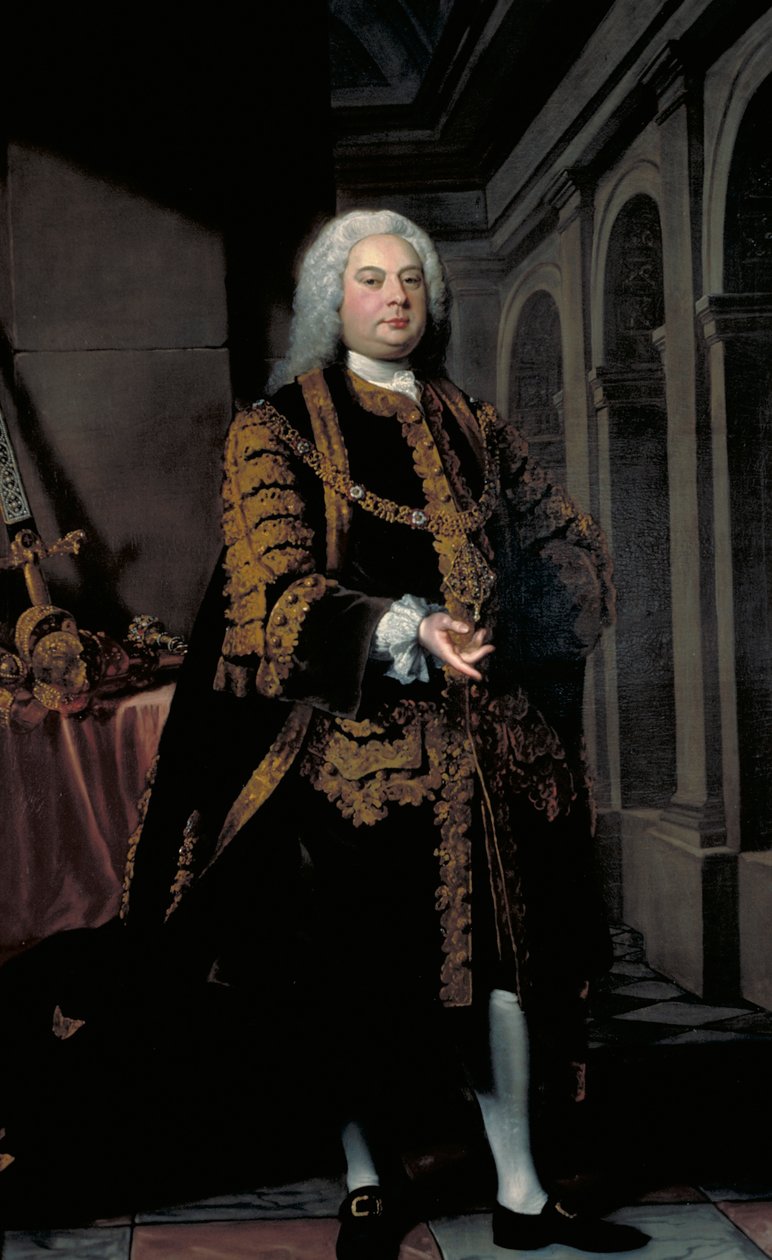 约翰-巴纳德爵士，1737年的市长大人》，1738年 作者 约瑟夫·海摩尔