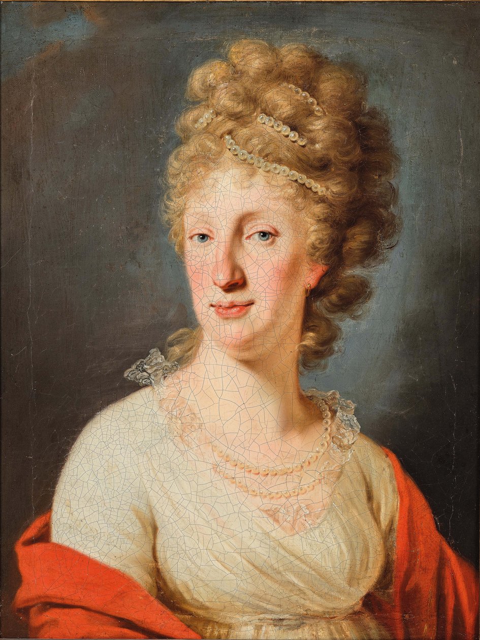 那不勒斯和西西里的玛丽亚-特蕾莎的肖像，1772-1807。 作者 约瑟夫·克罗辛格