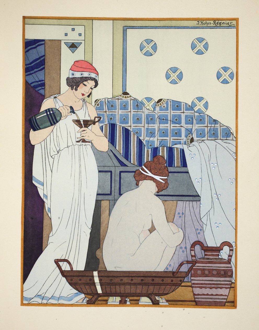 巴斯座位，1934年“希波克拉底的作品”中的插图 作者 约瑟夫·库恩·雷尼尔