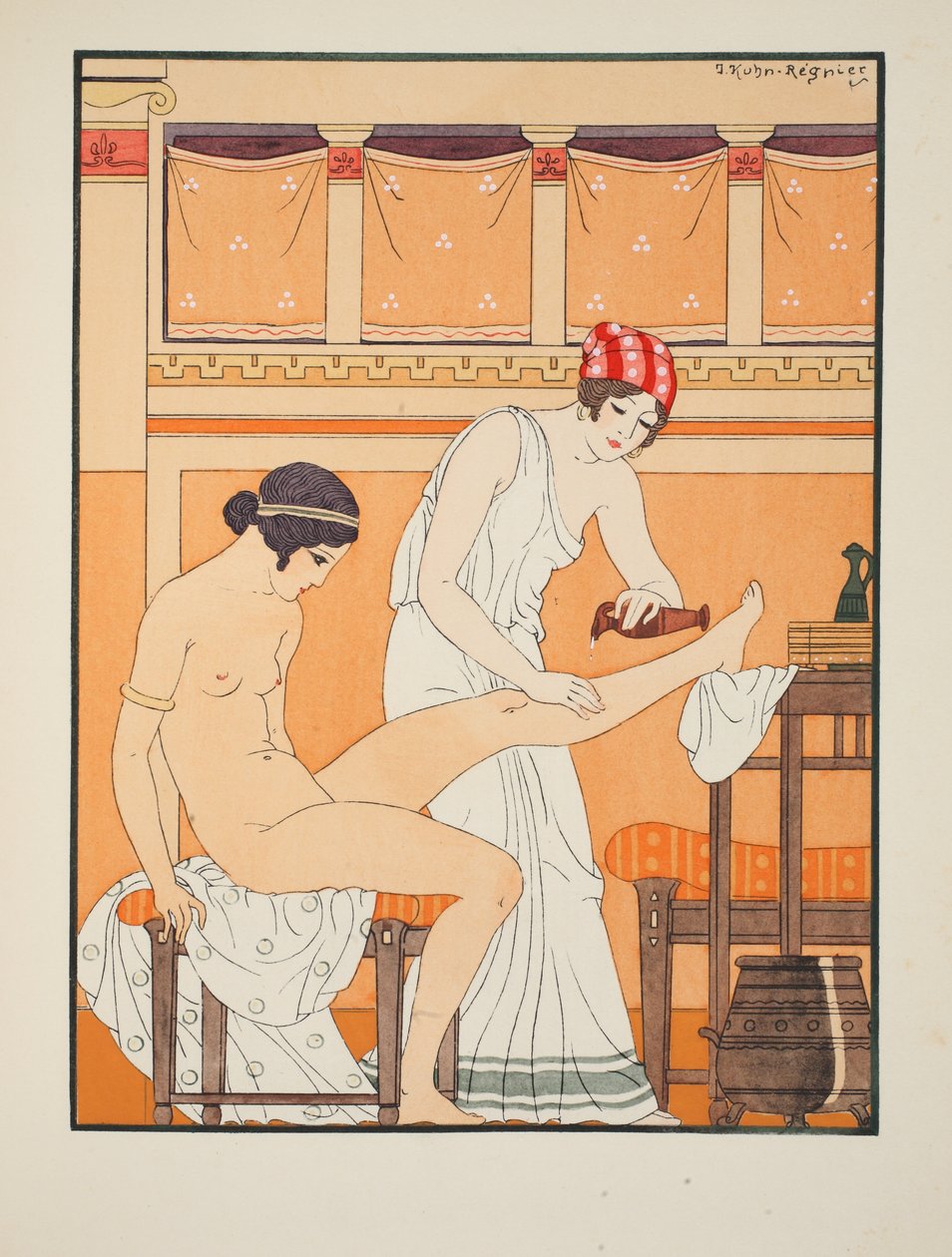 并用1934年的“希波克拉底的作品”中的插图来点缀芬芳的玫瑰 作者 约瑟夫·库恩·雷尼尔