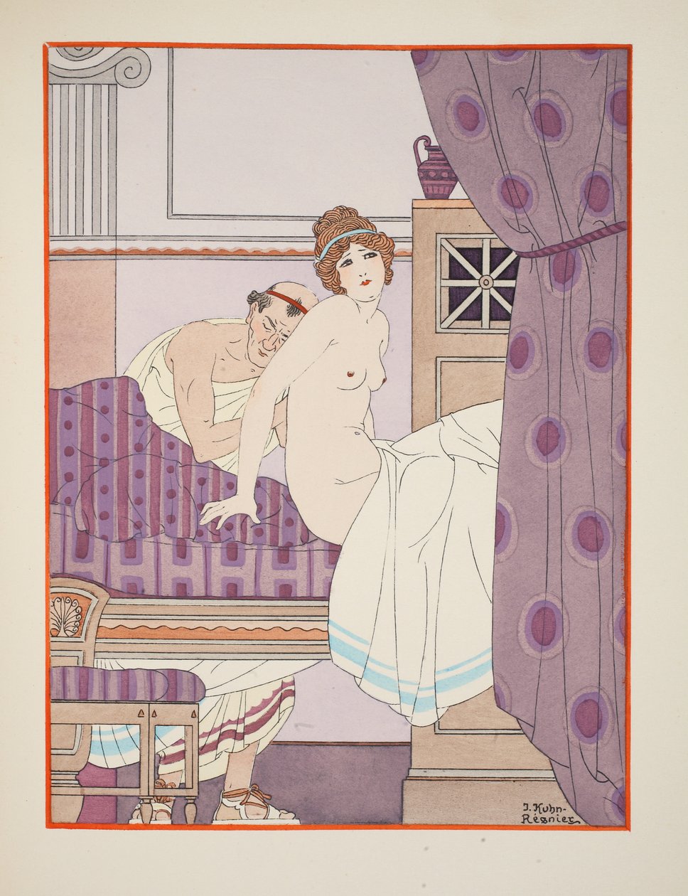 呼吸声，1934年“希波克拉底的作品”中的插图 作者 约瑟夫·库恩·雷尼尔