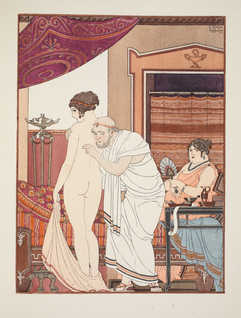 胸部的声音，来自“希波克拉底的作品”的插图，1934年 作者 约瑟夫·库恩·雷尼尔