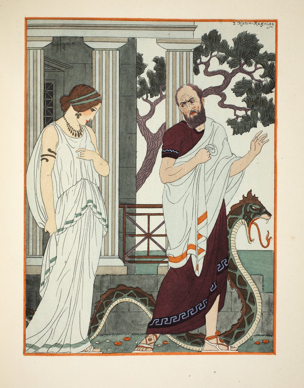 1934年，我转身看到一位美丽的女人，插图来自“希波克拉底的作品” 作者 约瑟夫·库恩·雷尼尔