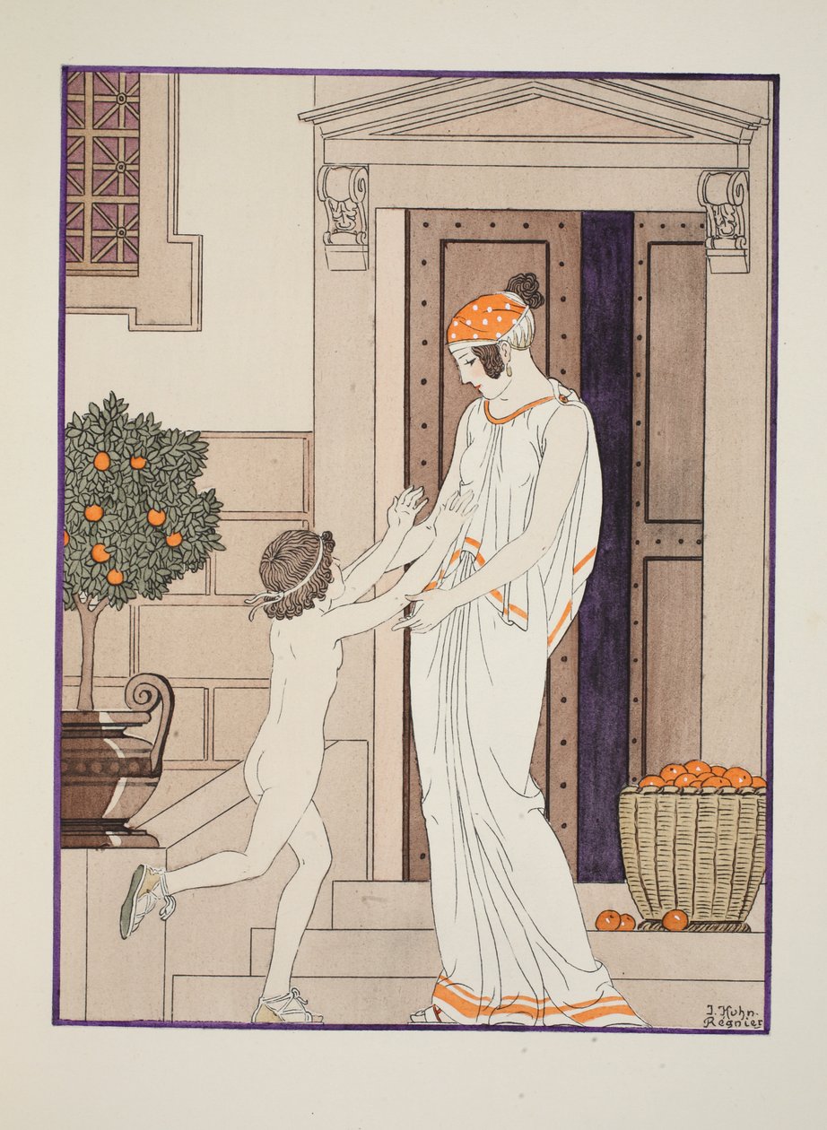 婴儿的喜悦，来自“希波克拉底的作品”的插图，1934年 作者 约瑟夫·库恩·雷尼尔