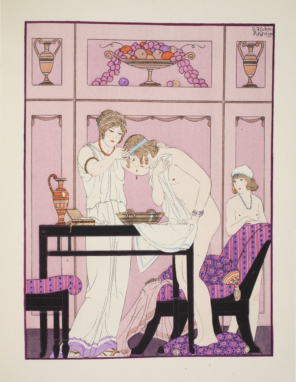 Nosebleed，插图来自“希波克拉底的作品”，1934年 作者 约瑟夫·库恩·雷尼尔