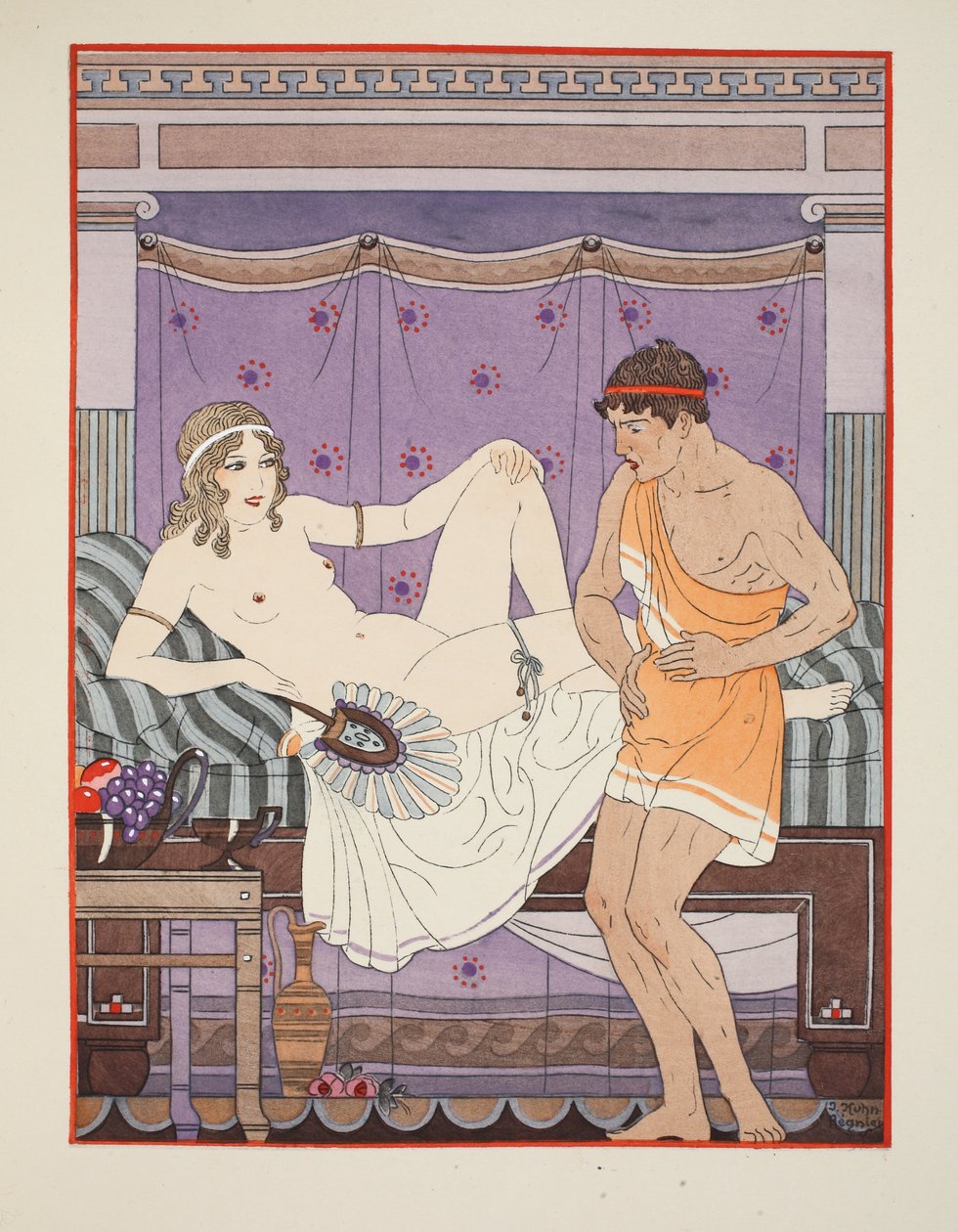 肚子疼，来自&39;希波克拉底的作品&39;的插图，1934年 作者 约瑟夫·库恩·雷尼尔