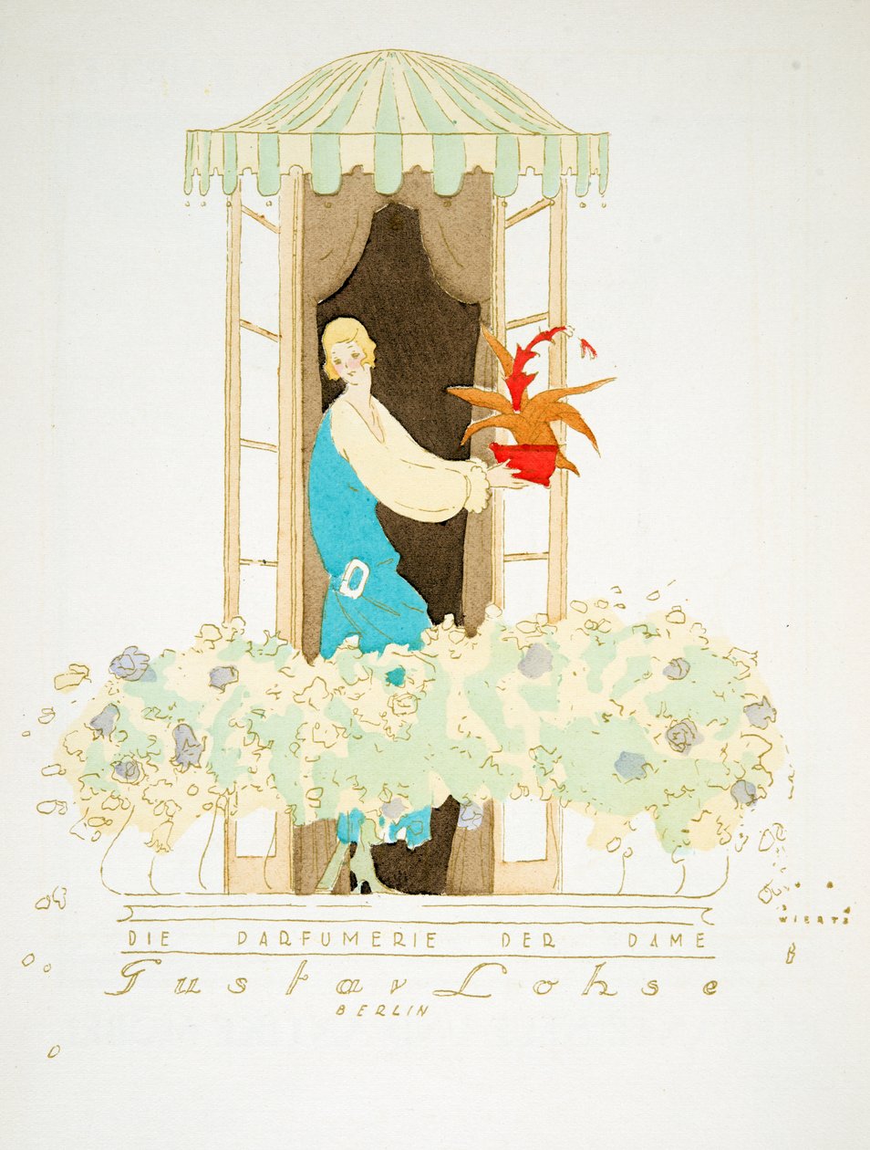 柏林Gustav Lohse的广告，来自Styl，pub 1922（stencil print） 作者 所以约瑟夫·兰伯特·维尔茨·维尔茨