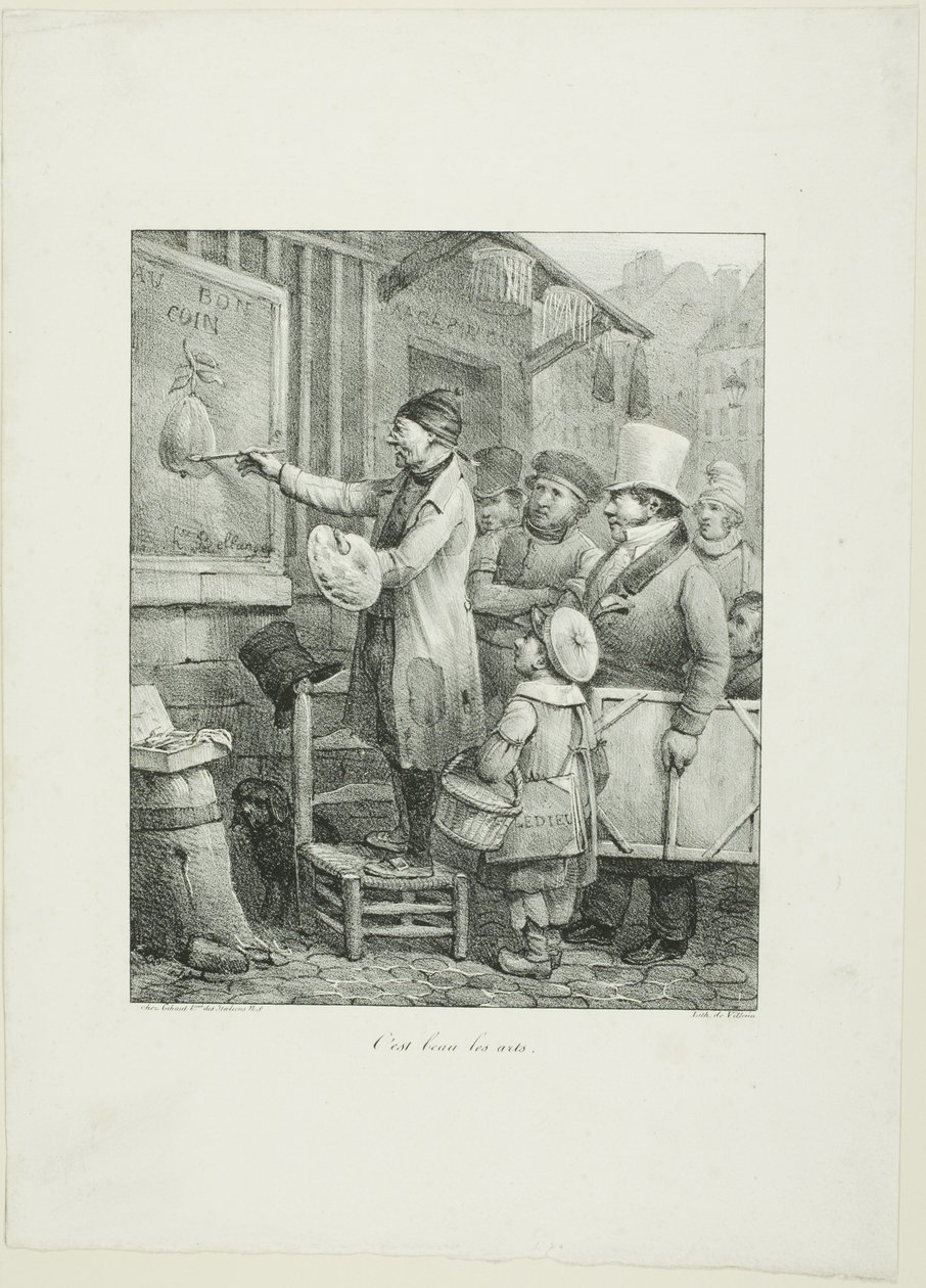 艺术何其美，选自 1823 年石版画...... 作者 约瑟夫·路易斯·希波吕特·贝兰奇