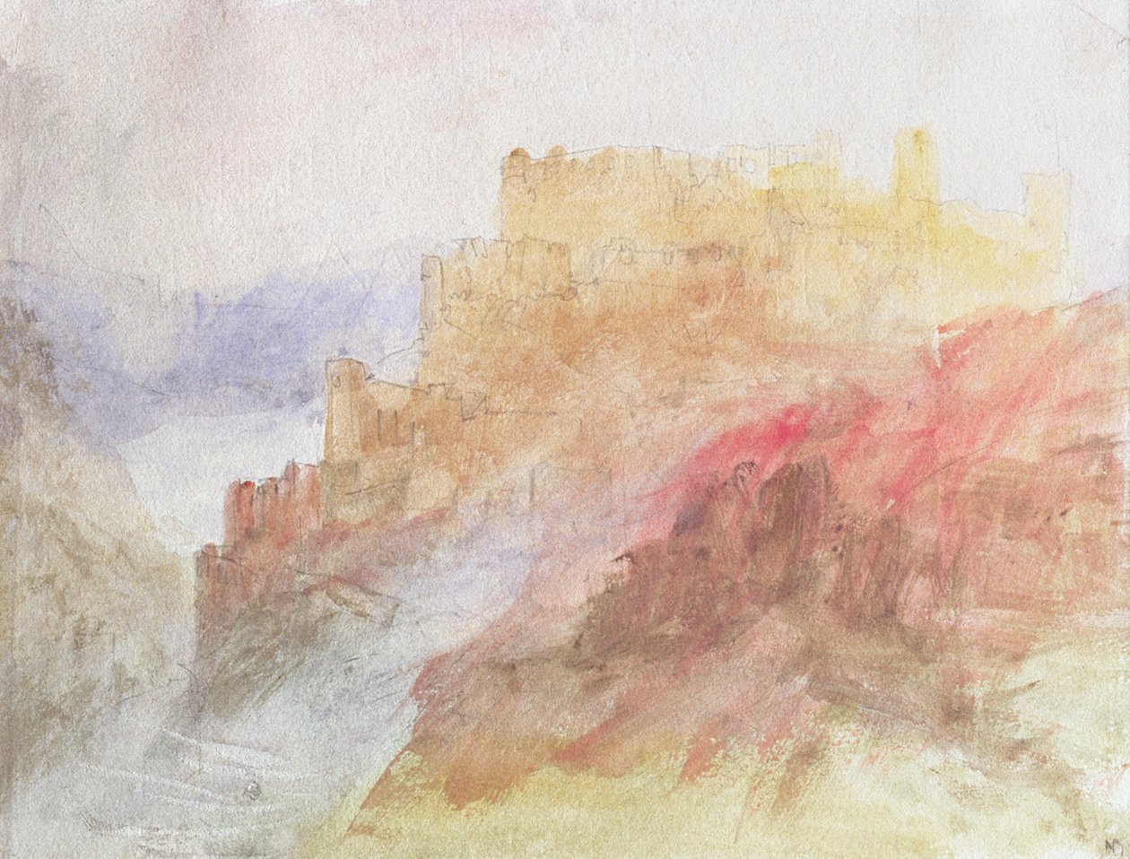 在峡谷之上的一座城堡，c.184144 作者 约瑟夫·马洛德·威廉·特纳