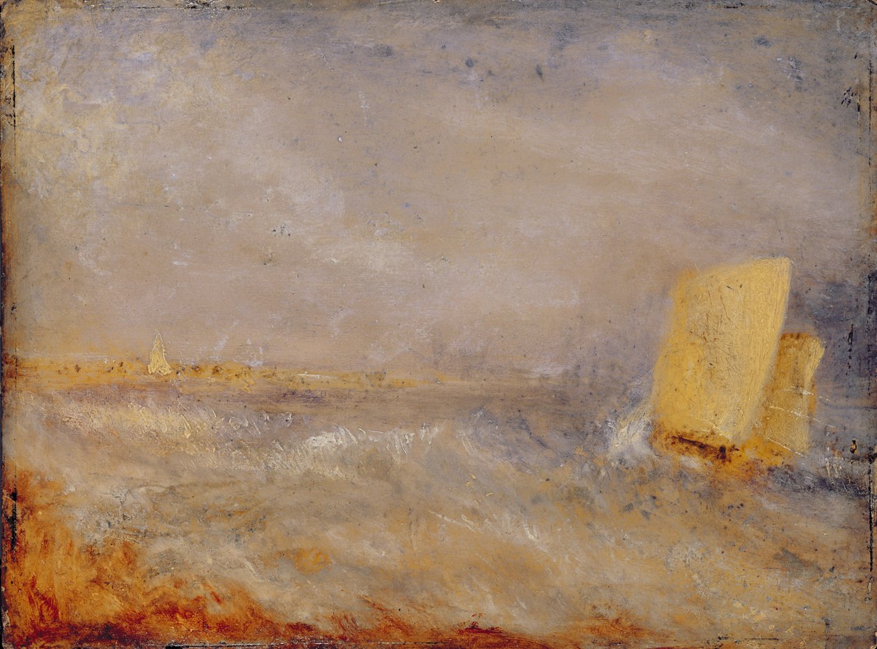 约 1835 年，德拉尔附近的一艘帆船（磨木板油画） 作者 约瑟夫·马洛德·威廉·特纳