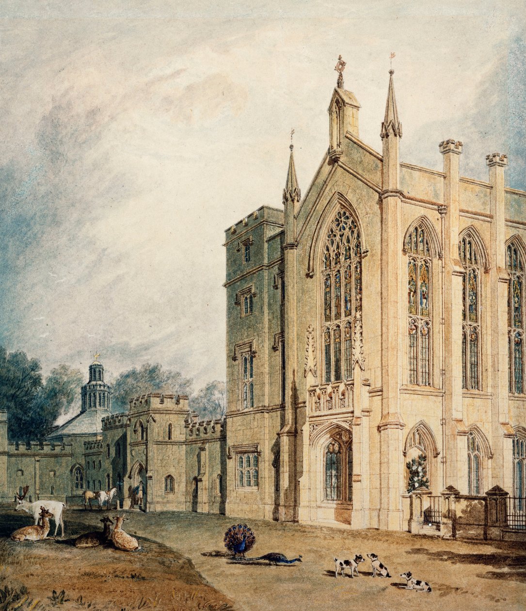卡西欧伯里（Cassiobury），西线，约1807年 作者 约瑟夫·马洛德·威廉·特纳