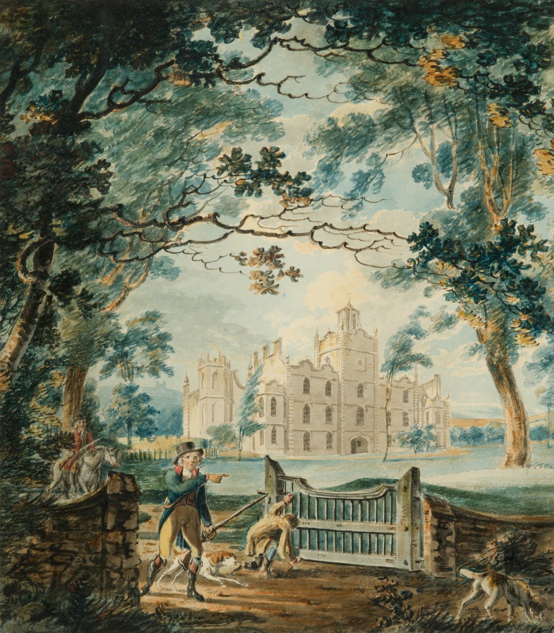 1792年布里斯托尔附近的Cote House（wc und pen on paper） 作者 约瑟夫·马洛德·威廉·特纳