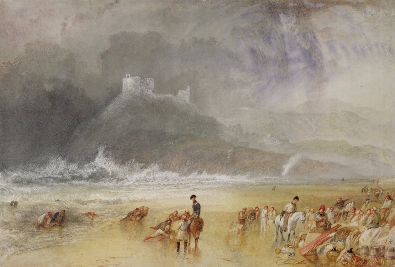 Criccieth Castle，北威尔士，1835年 作者 约瑟夫·马洛德·威廉·特纳