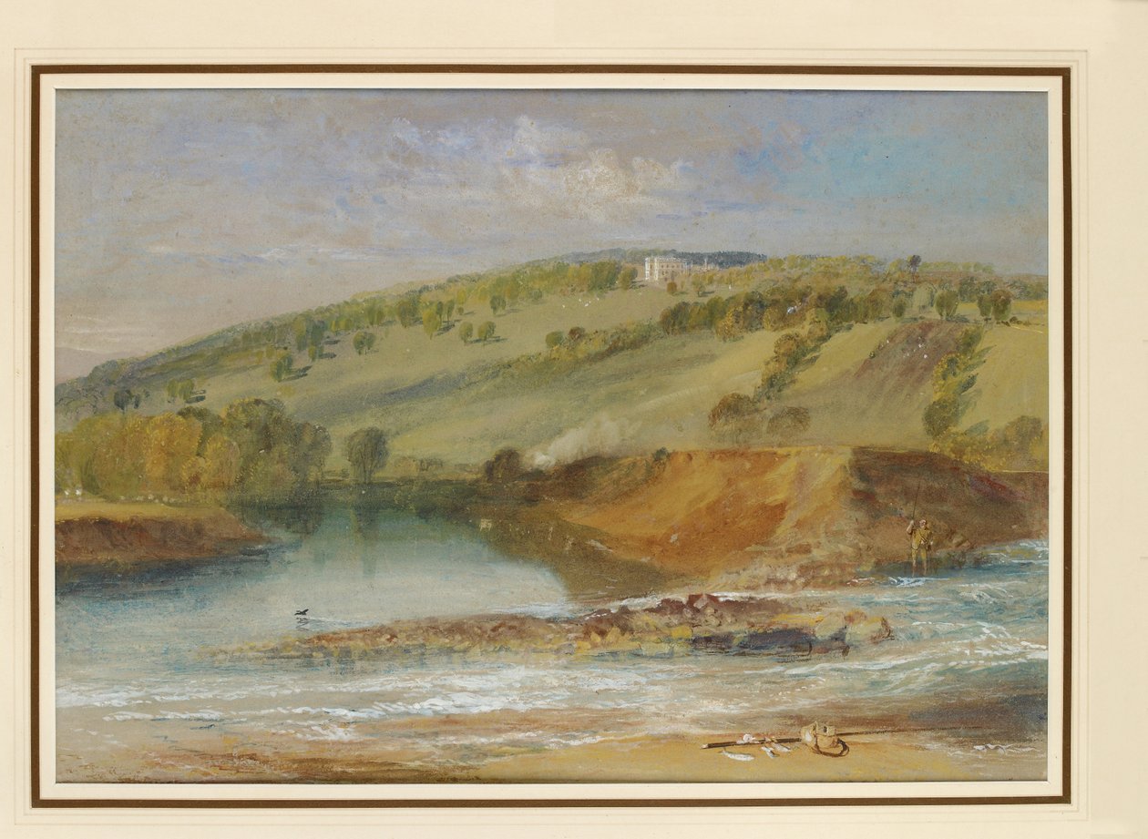 法恩利大厅 (Farnley Hall)，从码头和沃什伯恩 (Washburn) 交界处看去 作者 约瑟夫·马洛德·威廉·特纳