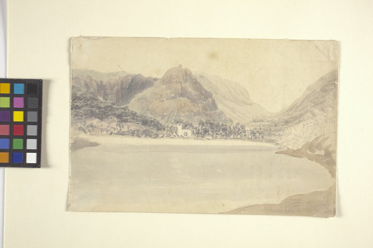 格拉斯米尔湖和教堂（米白纸上铅笔水彩画） 作者 约瑟夫·马洛德·威廉·特纳