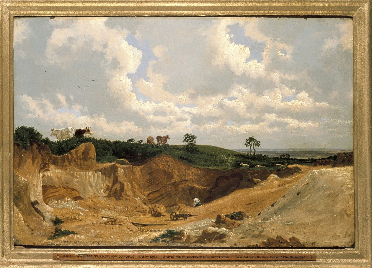 在Shotover山的砾石坑，在牛津附近，c。 1818年（碾压板油） 作者 约瑟夫·马洛德·威廉·特纳