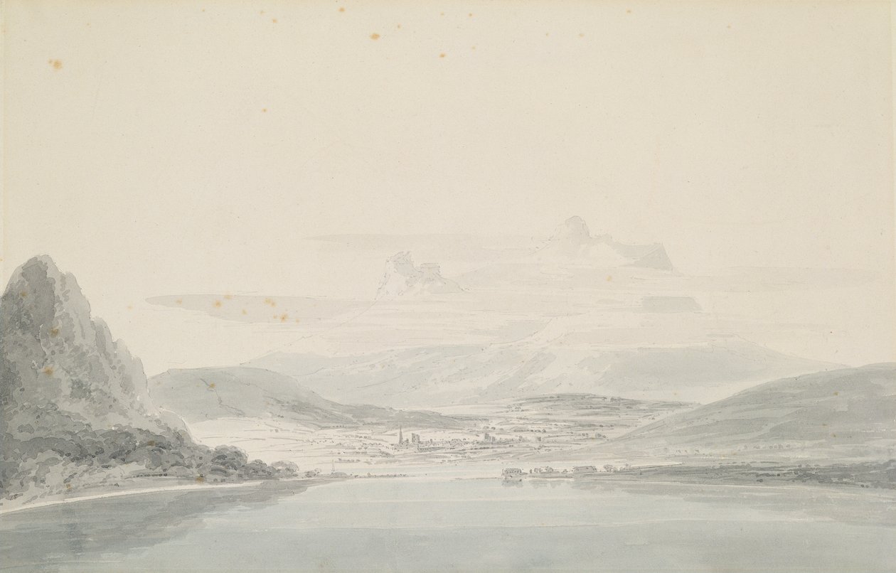 《约翰·罗伯特·科森斯（John Robert Cozens）（1752-99）之后的风景》（铅笔和纸本水彩） 作者 约瑟夫·马洛德·威廉·特纳