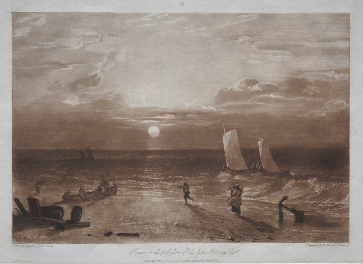 Liber Studiorum：  Mildmay Sea-piece 作者 约瑟夫·马洛德·威廉·特纳