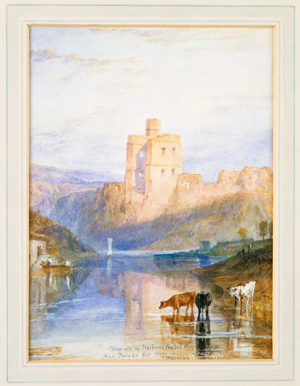 诺勒姆城堡（Norham Castle）：沃尔特·史考特爵士（Sir Walter Scott）给Marmion的插图，1818 作者 约瑟夫·马洛德·威廉·特纳