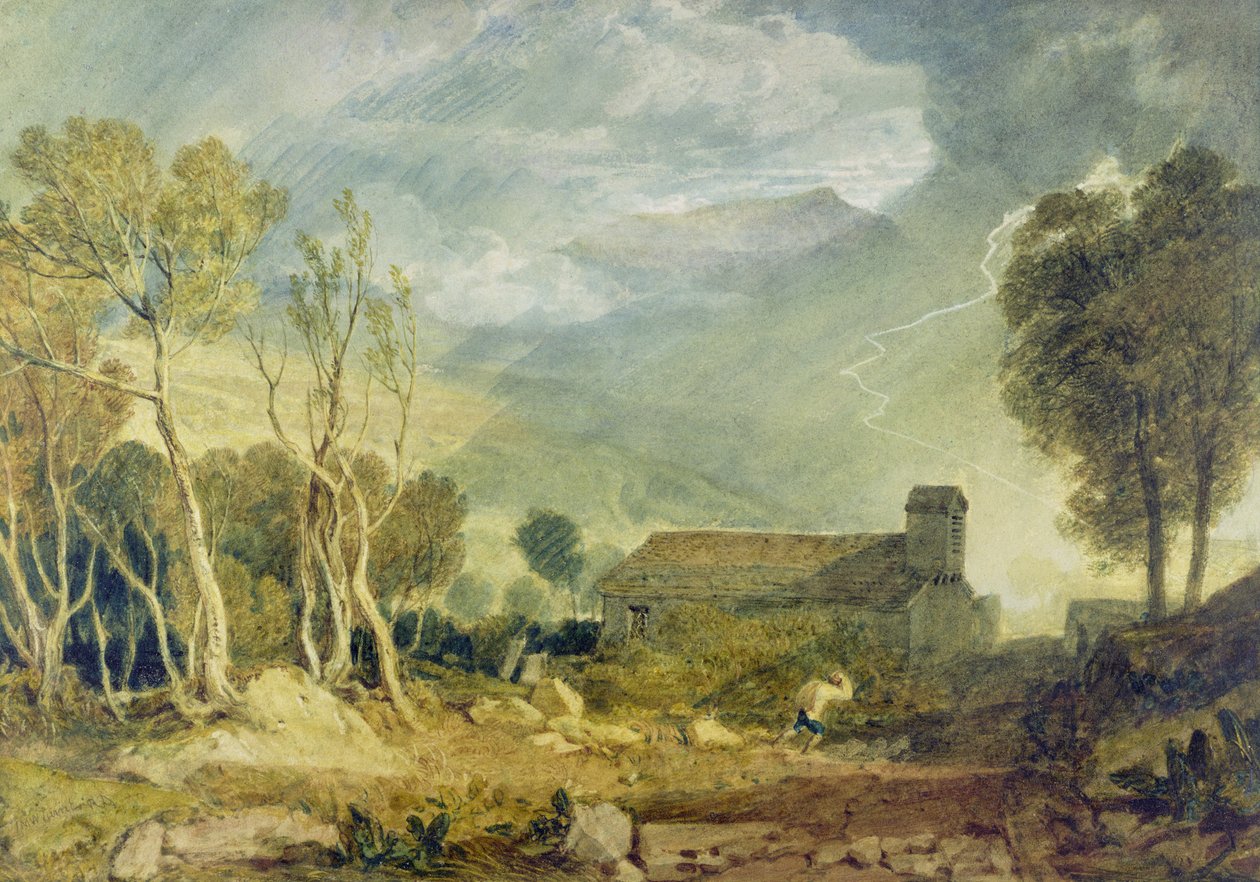 帕特代尔老教堂，约1810-15年（纸上石墨上的水彩画） 作者 约瑟夫·马洛德·威廉·特纳