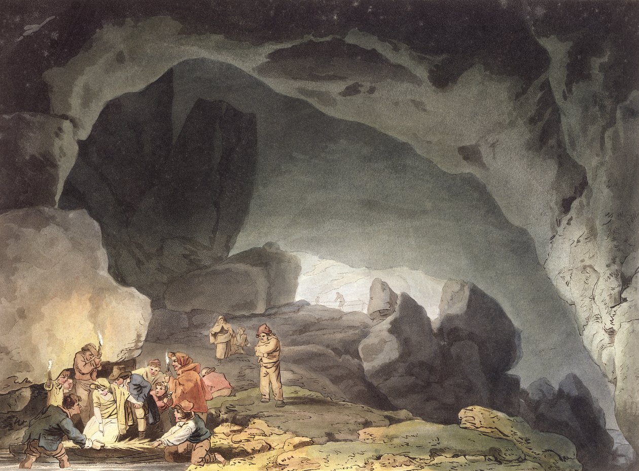 Peaks Hole，德比郡（彩色雕刻） 作者 约瑟夫·马洛德·威廉·特纳