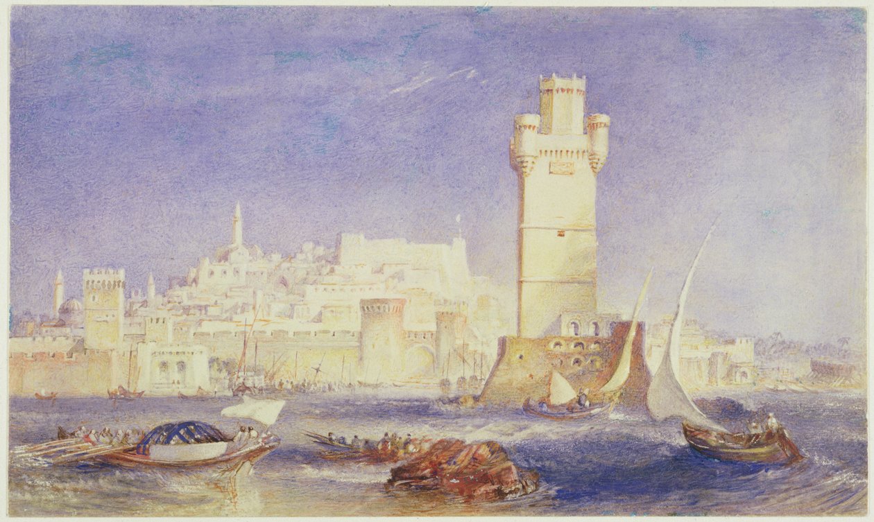 罗得岛，约1823-24年（带纸和人体彩绘纸本） 作者 约瑟夫·马洛德·威廉·特纳