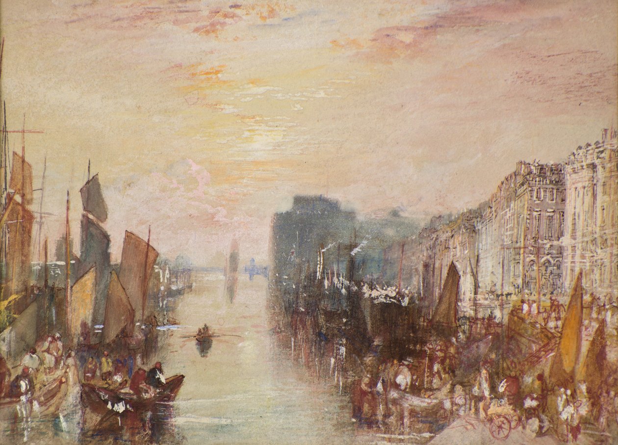 勒阿弗尔河景，约1832年（水彩） 作者 约瑟夫·马洛德·威廉·特纳