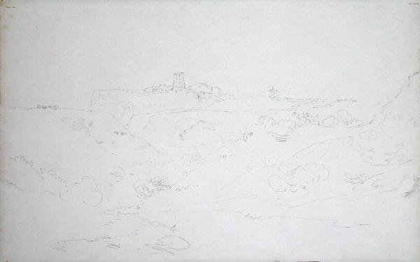 斯卡伯勒城堡，约1801年（纸上铅笔）。 作者 约瑟夫·马洛德·威廉·特纳